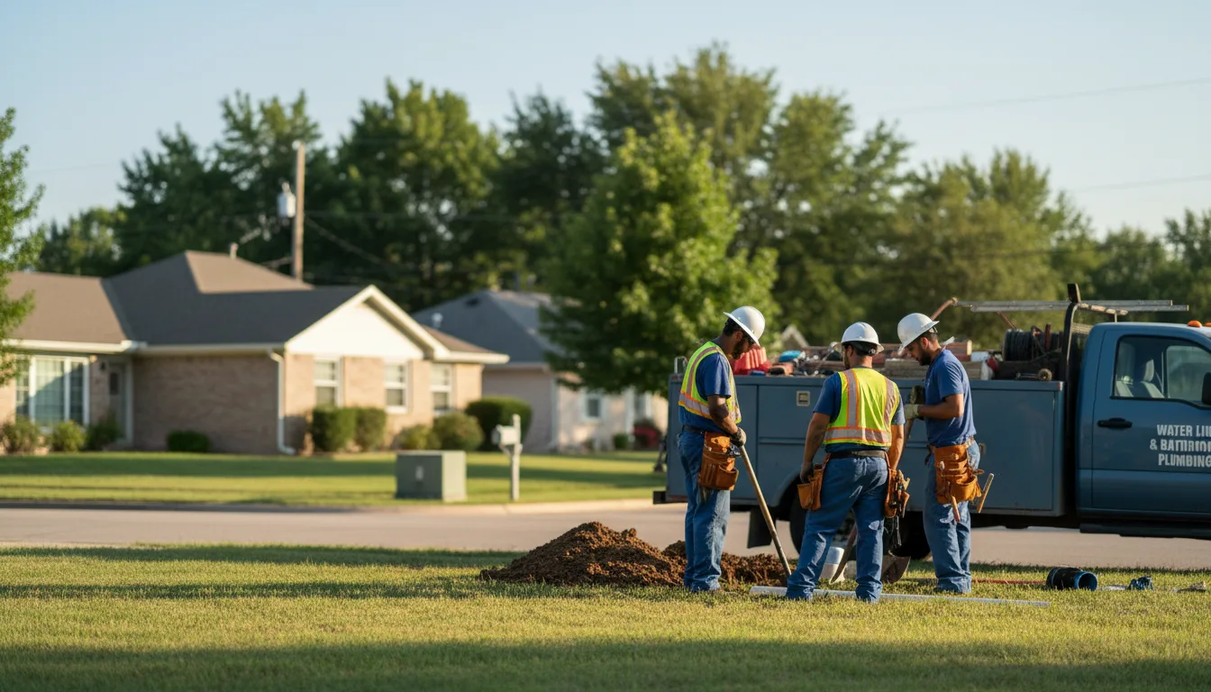 Residential water line and bathroom plumbing service in Chisago City, MN